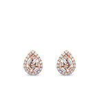 0,28 ct. Diamant Baguette Tropfen Ohrringe