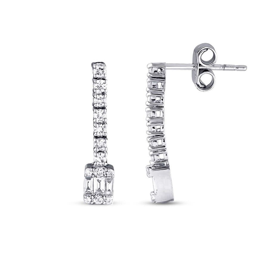 0,43 ct. Diamant Baguette Ohrringe