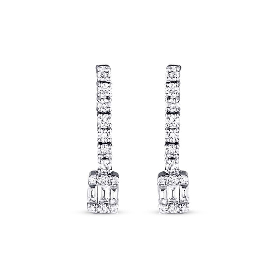 0.43 ct. Diamant Baguette Ohrringe
