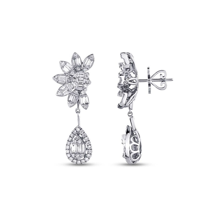 1,59 ct. Diamant Baguette Ohrringe
