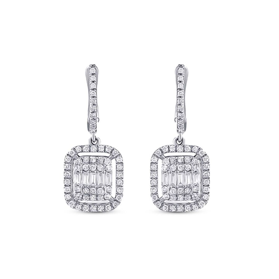 0.74 ct. Diamant Baguette Ohrringe