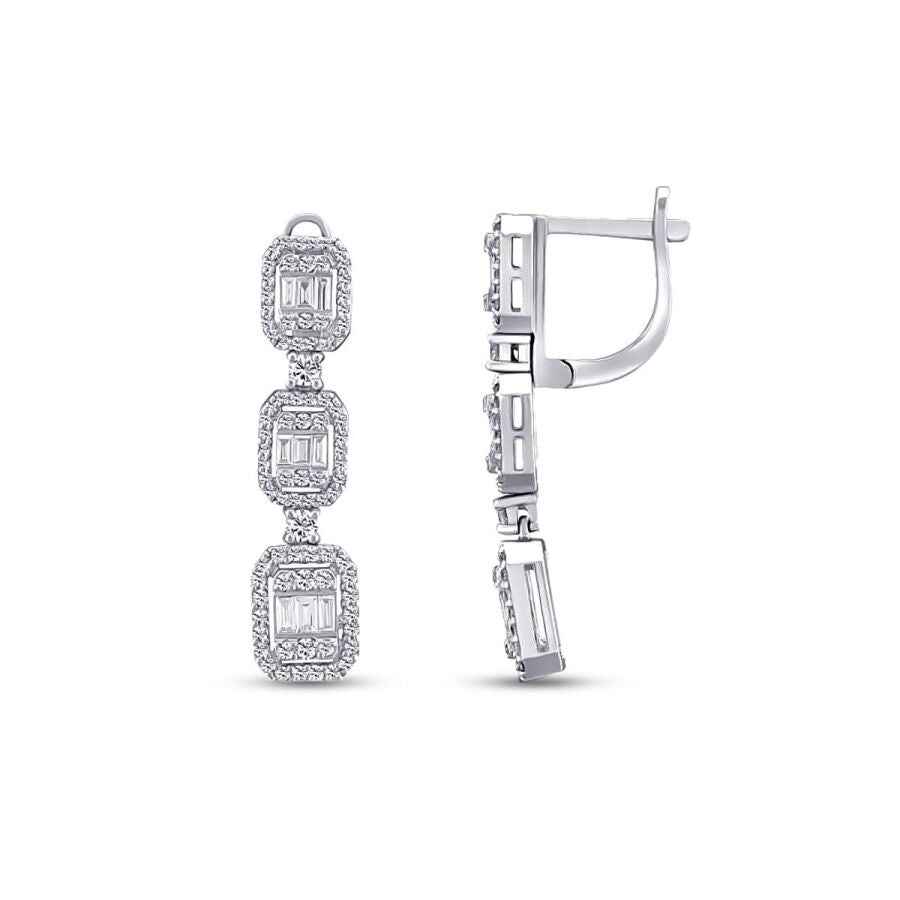 1,13 ct. Diamant Baguette Ohrringe