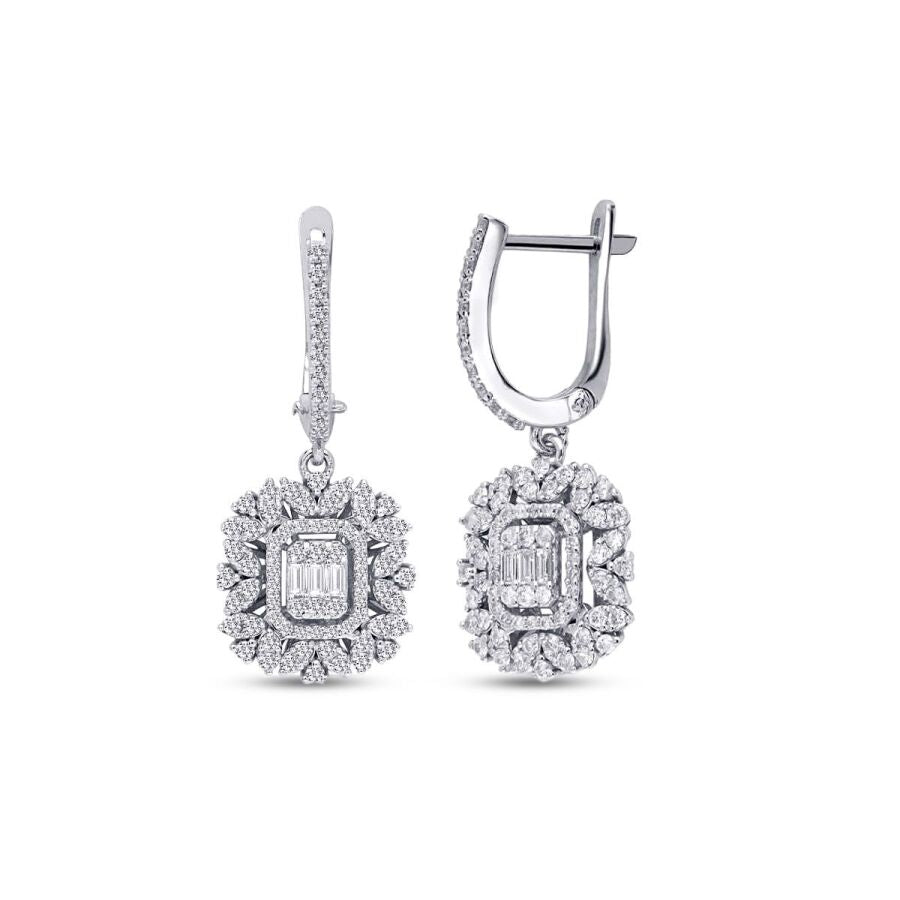 0.99 ct. Diamant Baguette Ohrringe