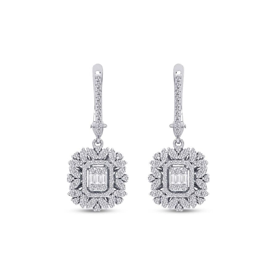 0,99 ct. Diamant Baguette Ohrringe