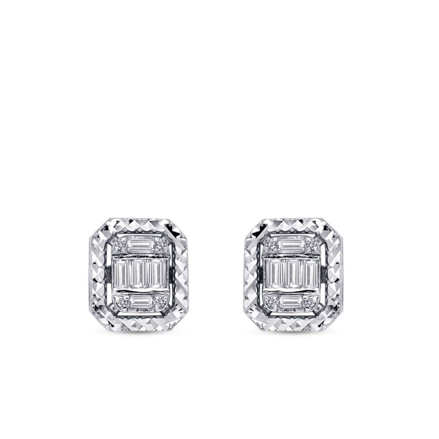 0.17 ct. Diamant Baguette Ohrringe
