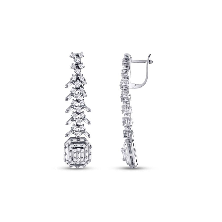2,43 ct. Diamant Baguette Ohrringe