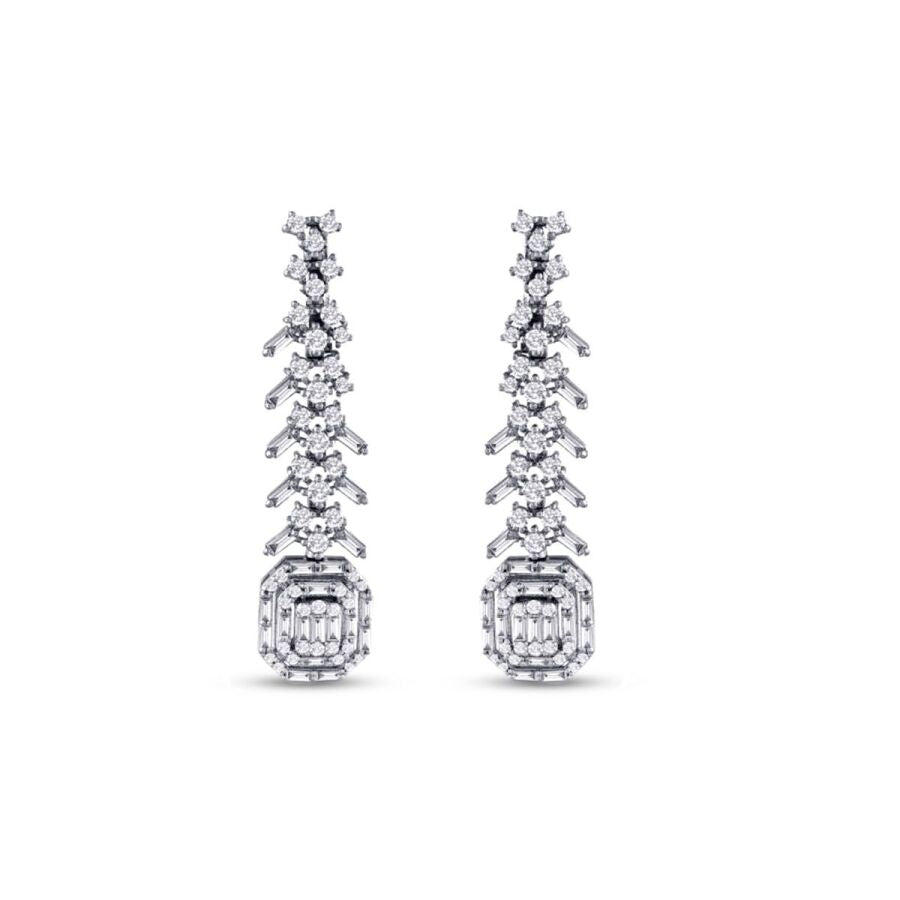 2.43 ct. Diamant Baguette Ohrringe