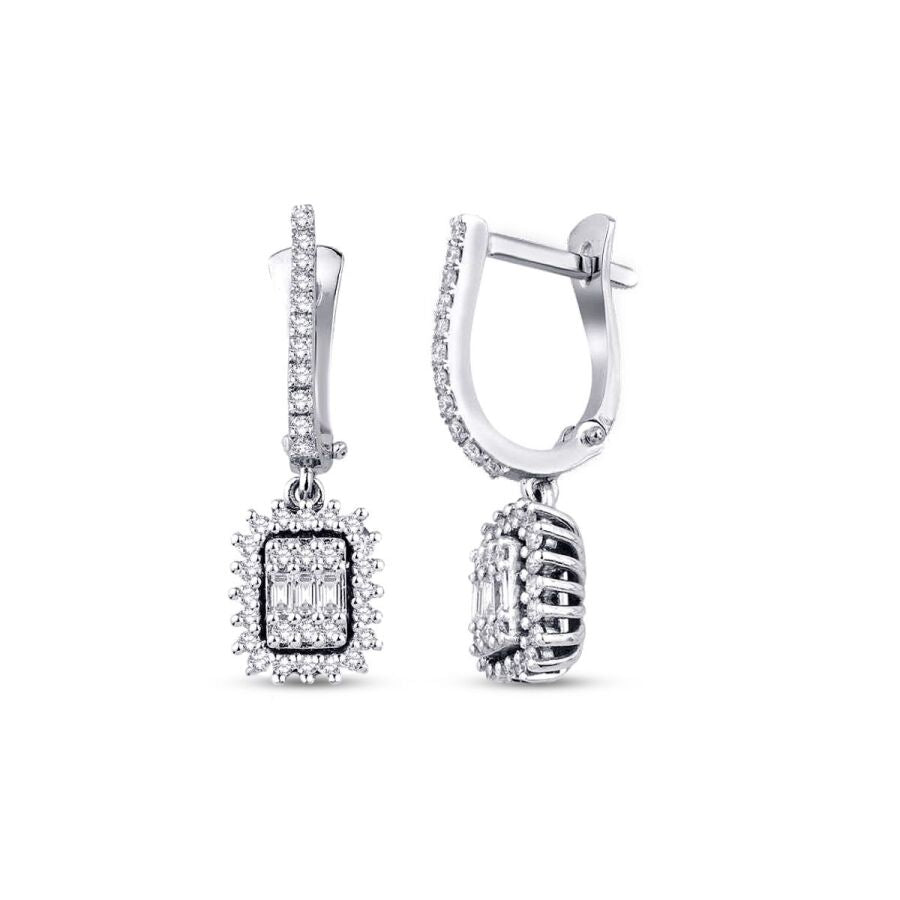 0.57 ct. Diamant Baguette Ohrringe
