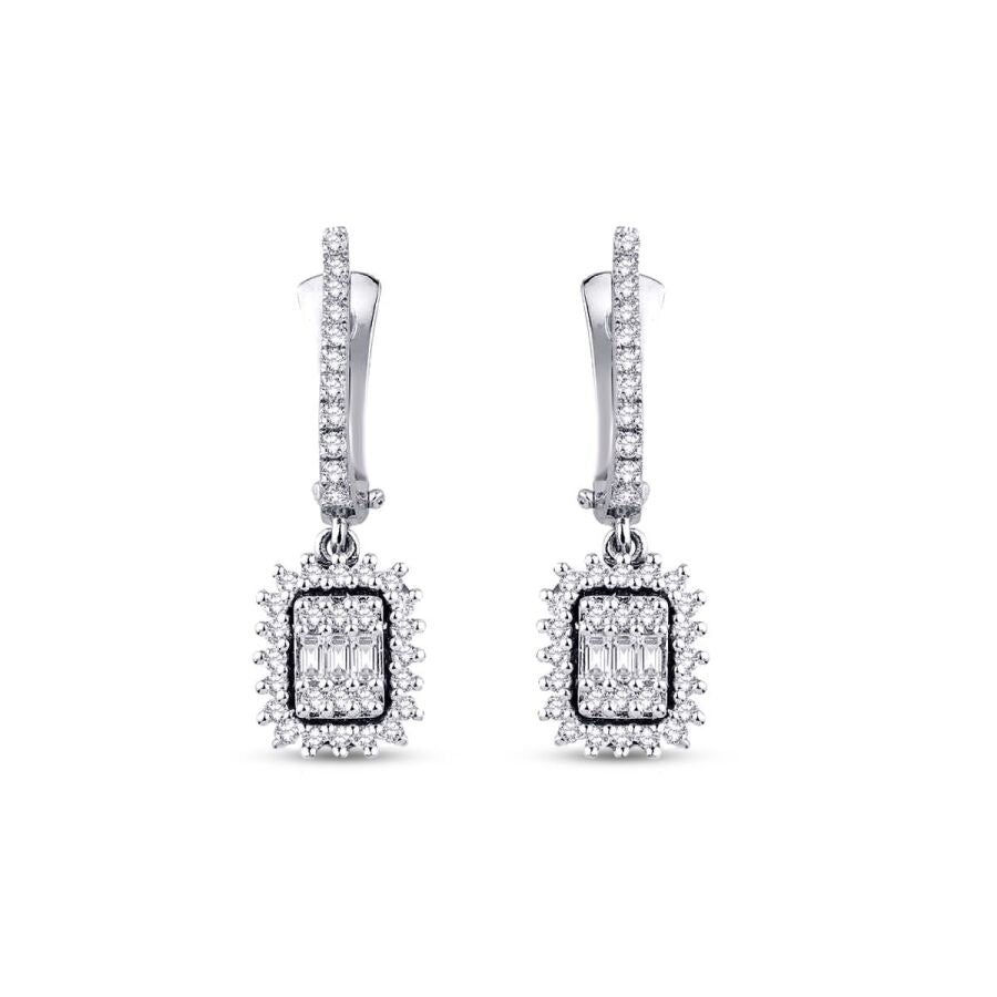 0.57 ct. Diamant Baguette Ohrringe
