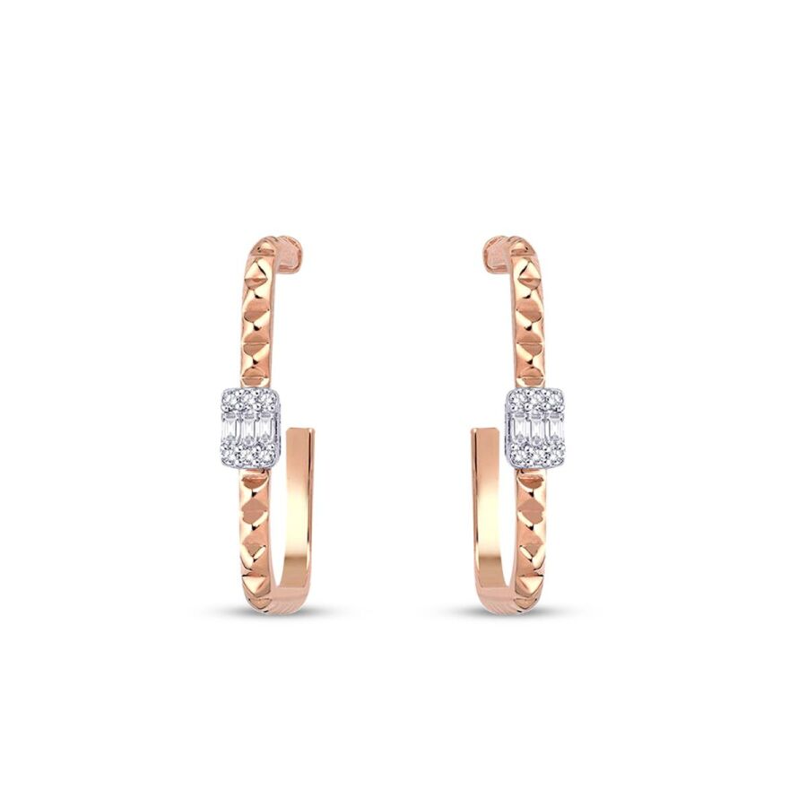 0,32 ct. Diamant Baguette Trend Ohrringe