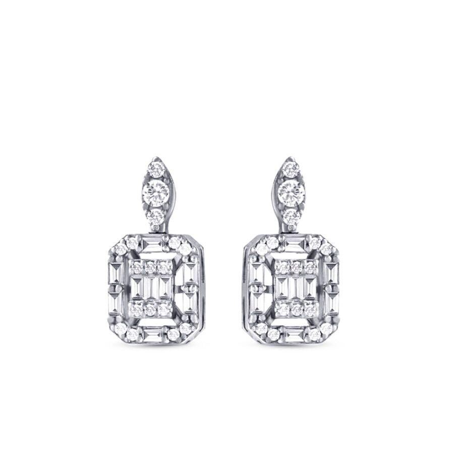 0,41 ct. Diamant Baguette Ohrringe