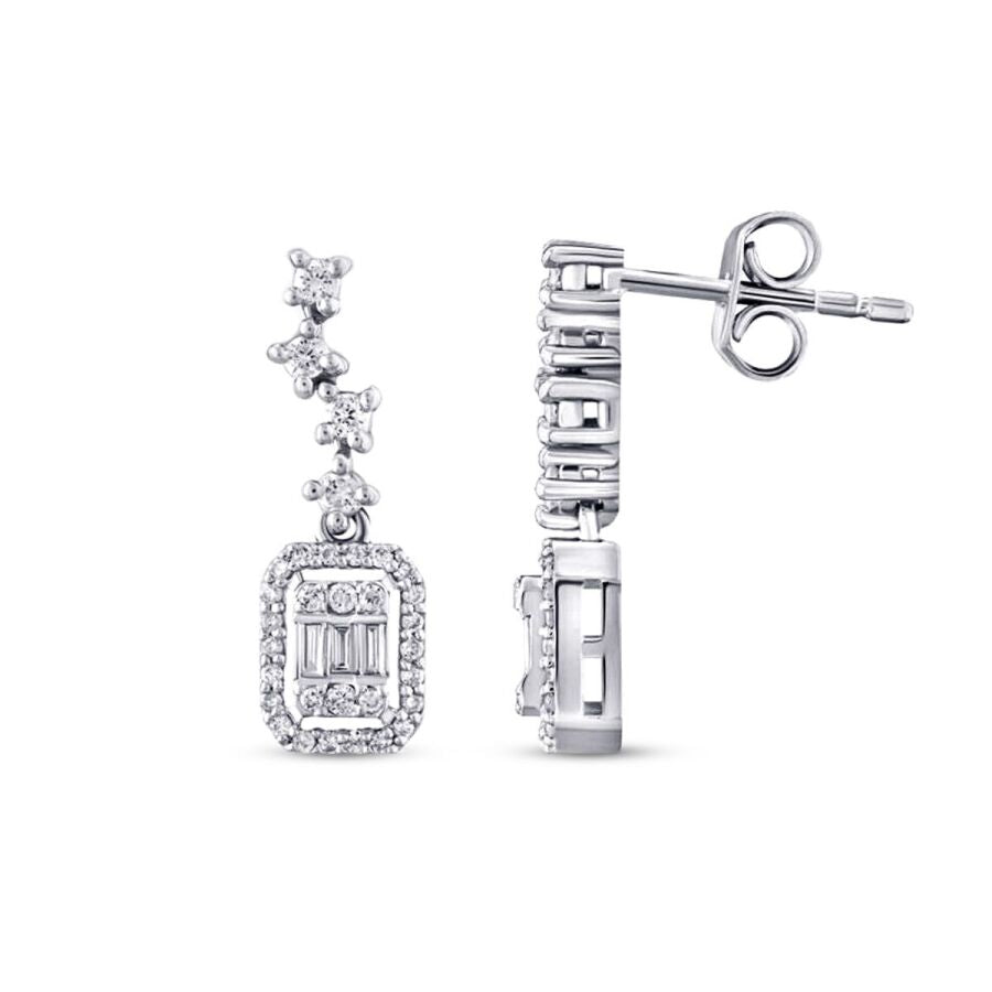0.33 ct. Diamant Baguette Ohrringe