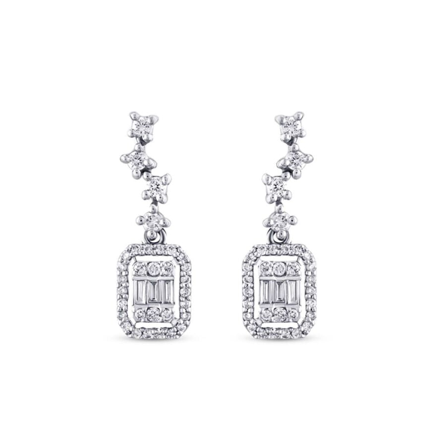 0,33 ct. Diamant Baguette Ohrringe
