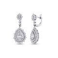 1,53 ct. Diamant Tropfen Baguette Ohrringe