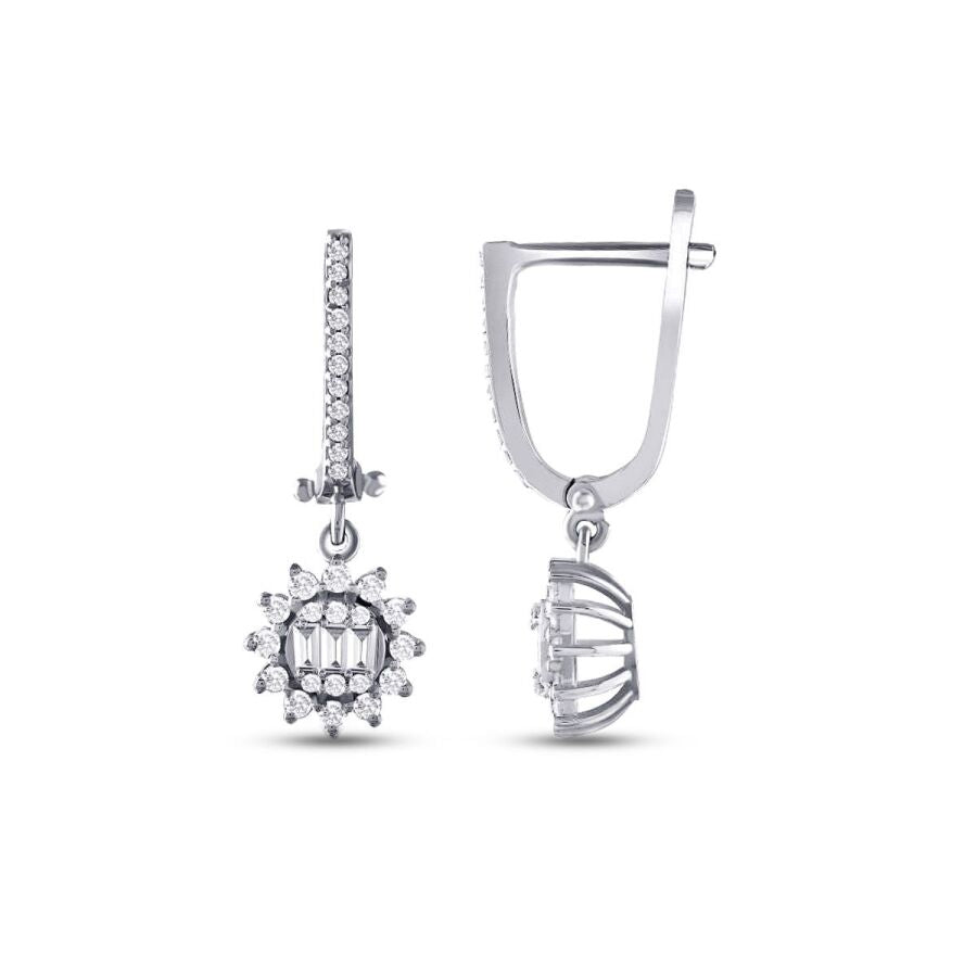 0,56 ct. Diamant Baguette Ohrringe