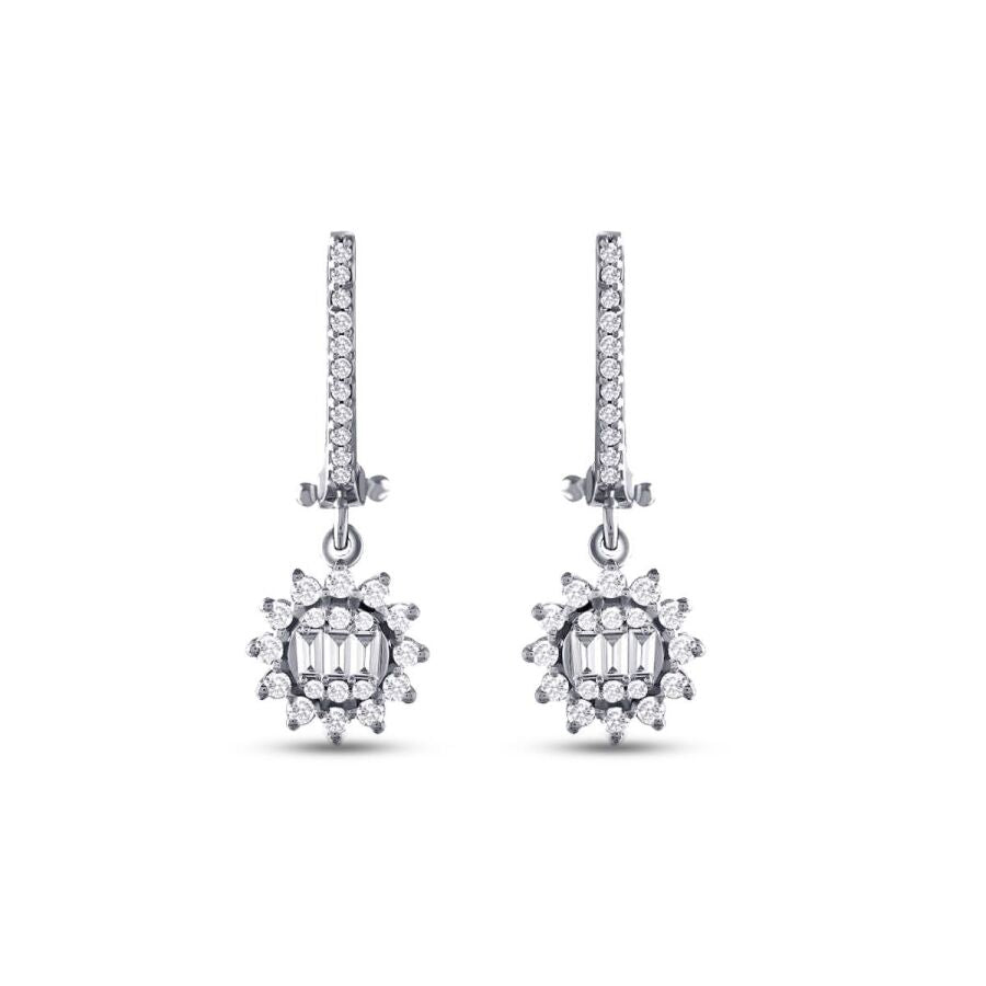 0.56 ct. Diamant Baguette Ohrringe