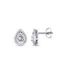 0,21 ct. Diamant Baguette Tropfen Ohrringe