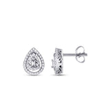 0,21 ct. Diamant Baguette Tropfen Ohrringe