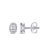 0,14 ct. Diamant Baguette Ohrringe
