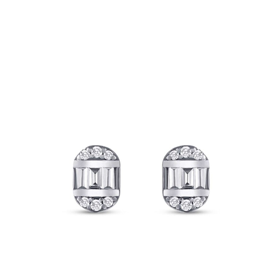 0,14 ct. Diamant Baguette Ohrringe
