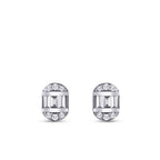 0,14 ct. Diamant Baguette Ohrringe