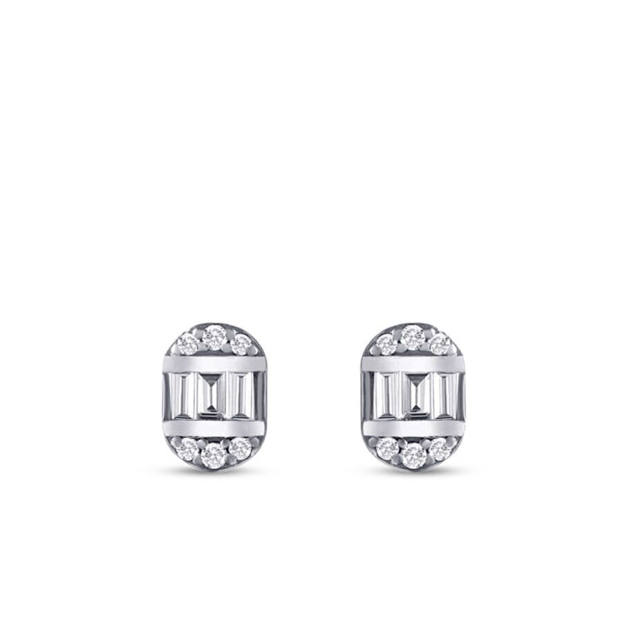 0.14 Karat Diamant Baguette Ohrringe