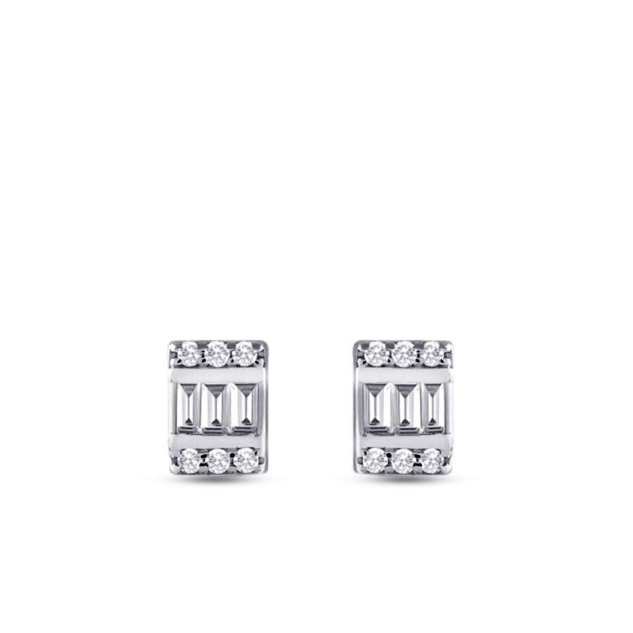 0,15 ct. Diamant Baguette Ohrringe