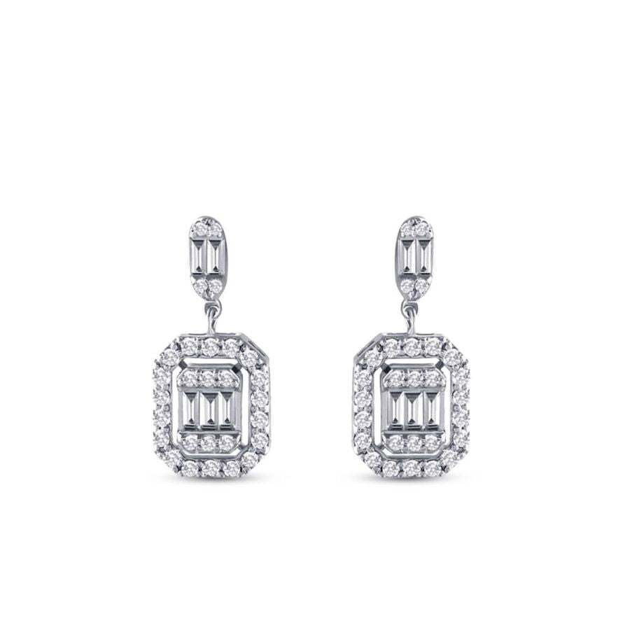 0,59 ct. Diamant Baguette Ohrringe