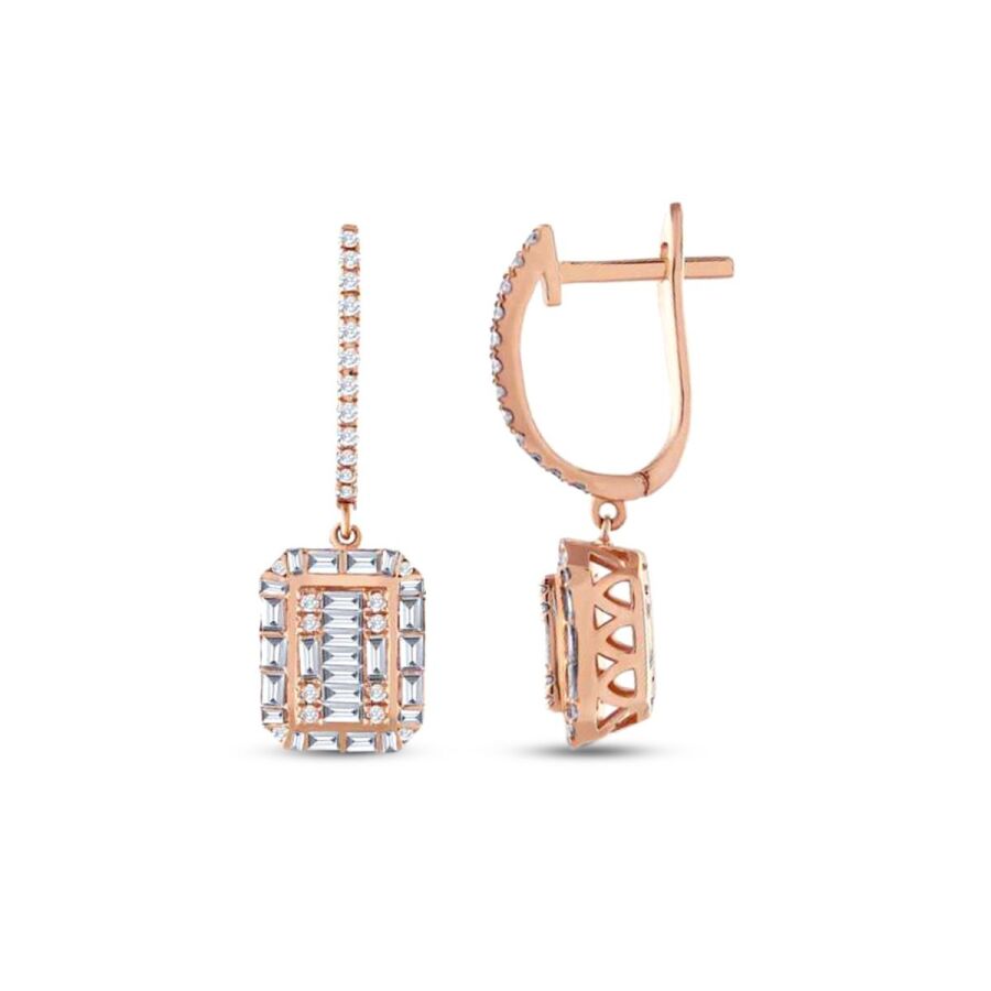 0,83 ct. Diamant Baguette Ohrringe