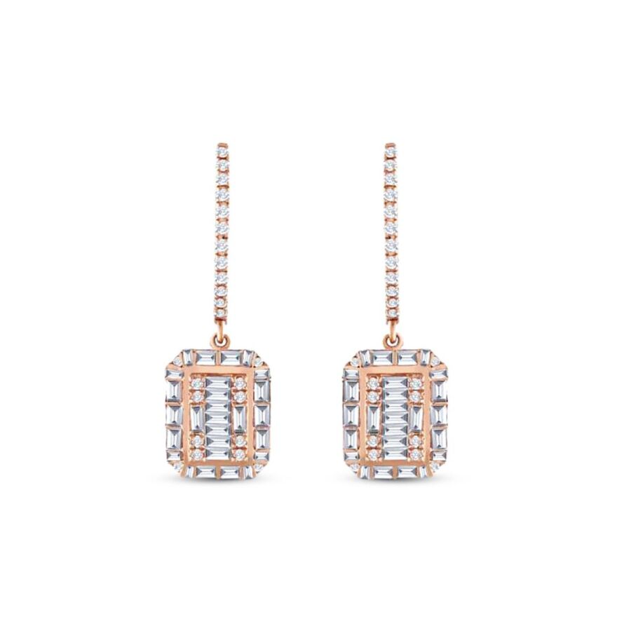 0,83 ct. Diamant Baguette Ohrringe