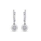 0,39 ct. Diamant Blumen Baguette Ohrringe