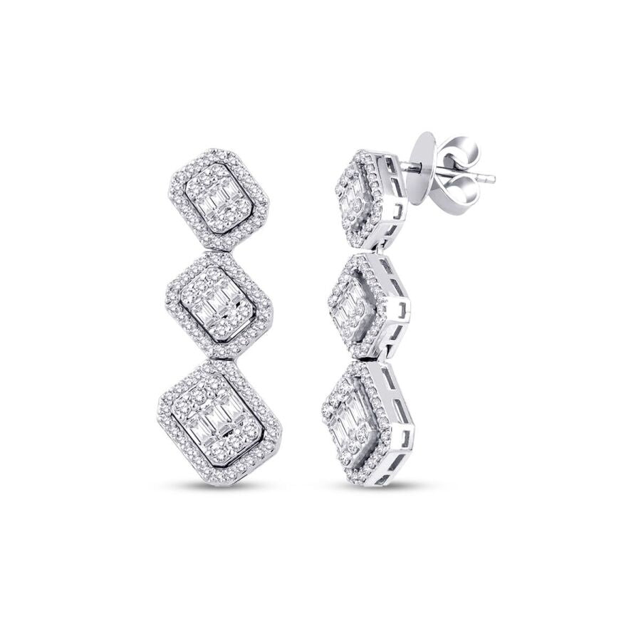 1.60 ct. Diamant Baguette Ohrringe