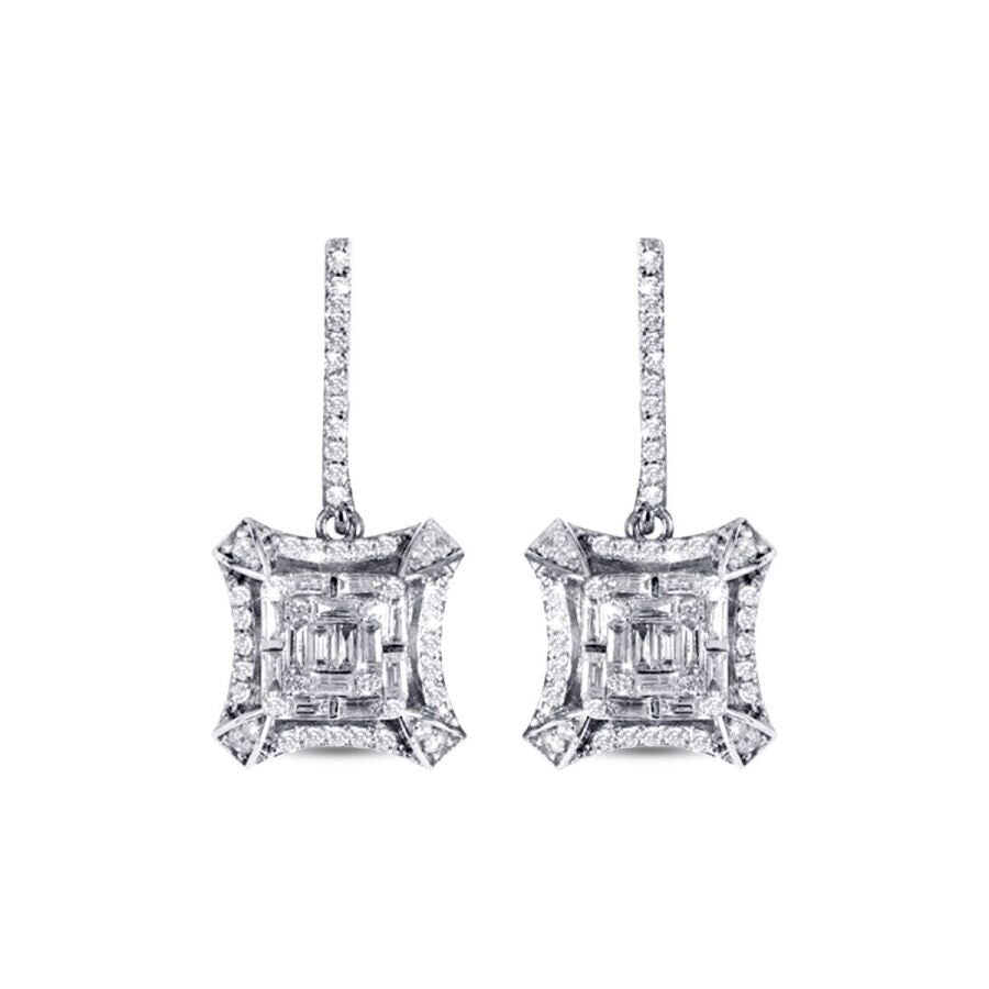 0.82 ct. Diamant Baguette Ohrringe