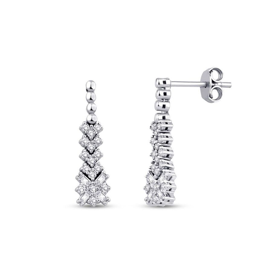 0,50 ct. Diamant Baguette Ohrringe