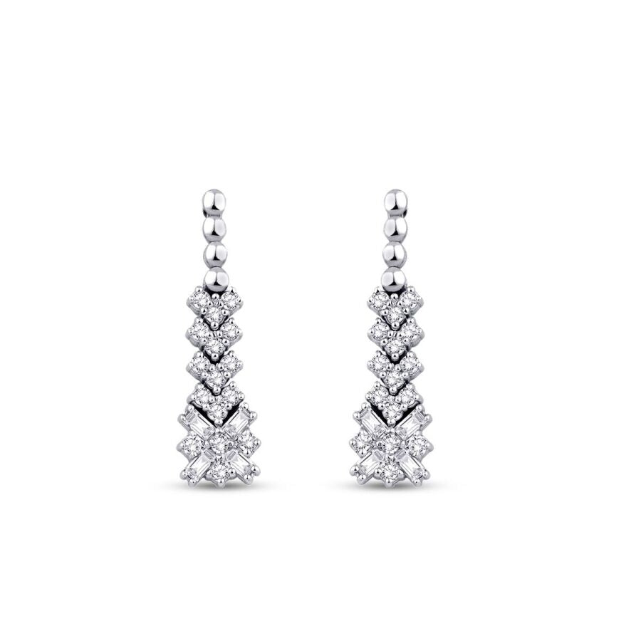 0,50 ct. Diamant Baguette Ohrringe