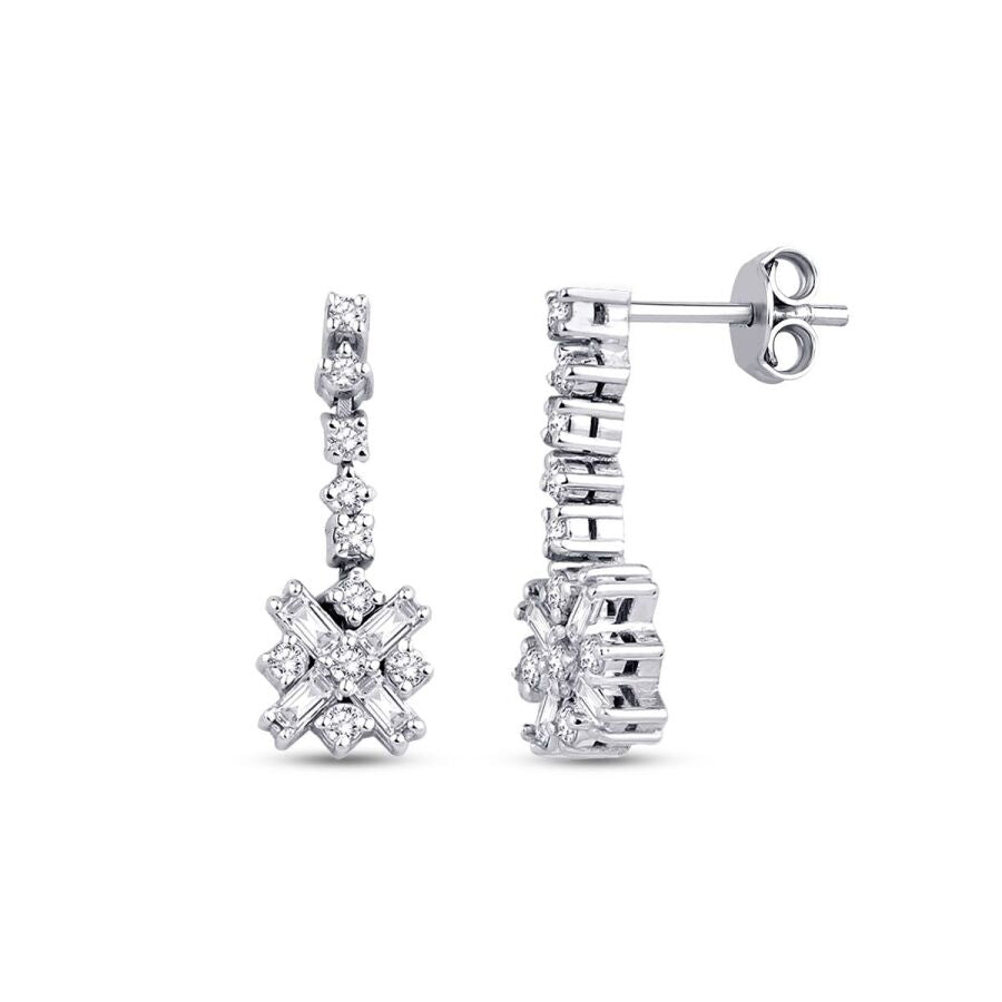 0,35 ct. Diamant Baguette Ohrringe