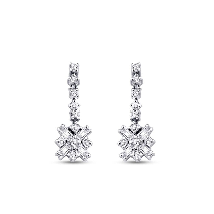 0,35 ct. Diamant Baguette Ohrringe