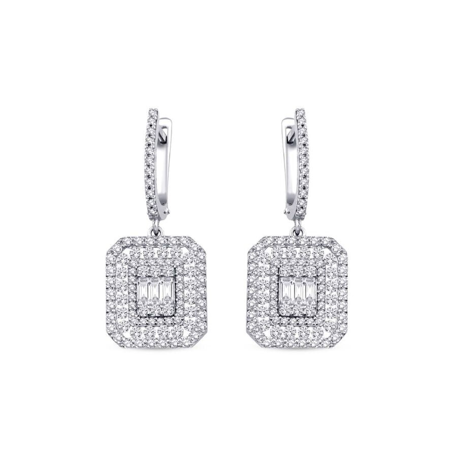 1,48 ct. Diamant Baguette Ohrringe