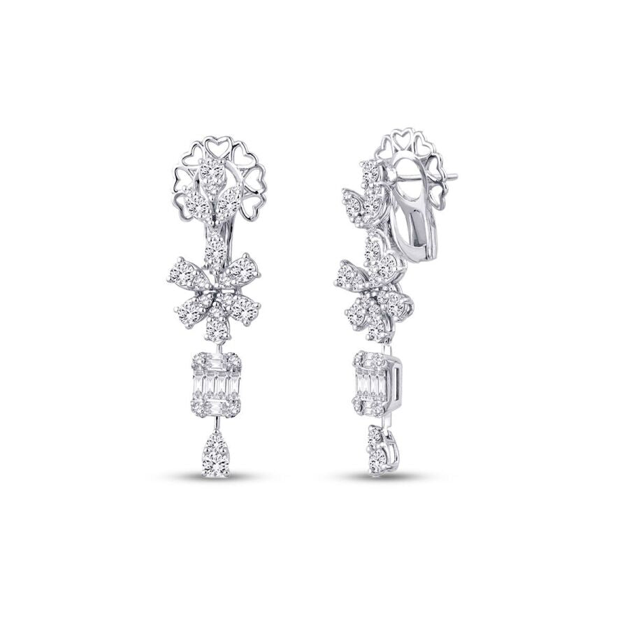 2,66 ct. Diamant Baguette Ohrringe