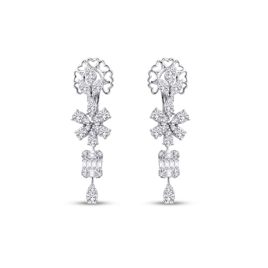 2,66 ct. Diamant Baguette Ohrringe