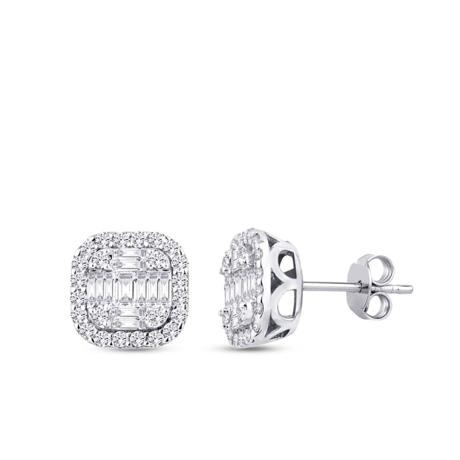 0.97 ct. Diamant Baguette Ohrringe