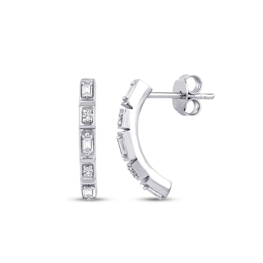 0,25 ct. Diamant Baguette Trend Ohrringe