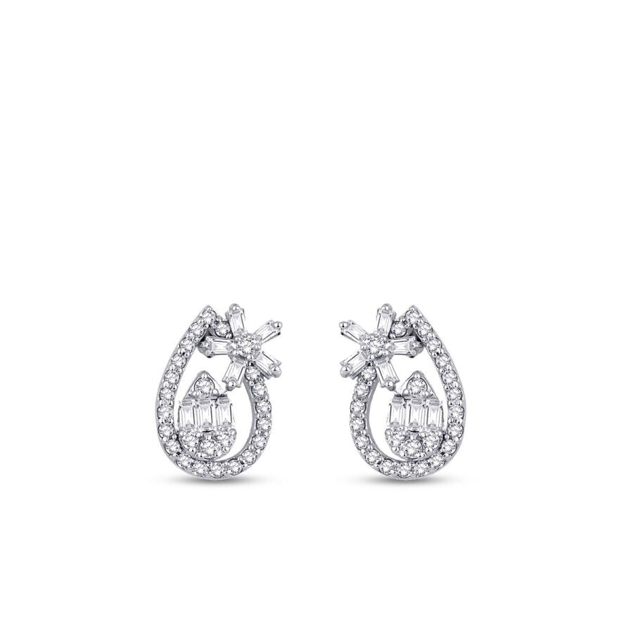 0.65 ct. Diamant Baguette Ohrringe