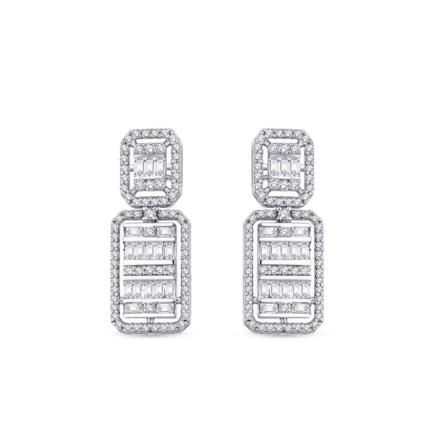 1,14 ct. Diamant Baguette Ohrringe