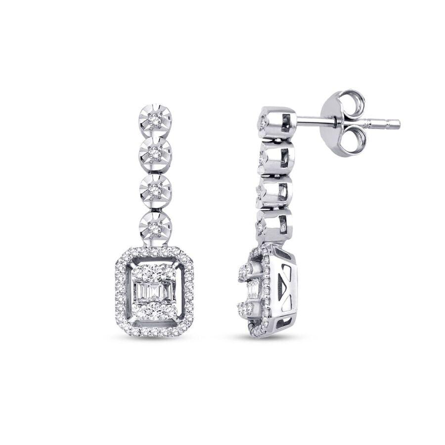0,37 ct. Diamant Baguette Ohrringe