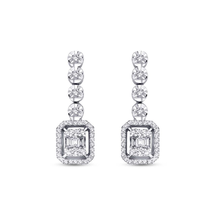 0.37 ct. Diamant Baguette Ohrringe