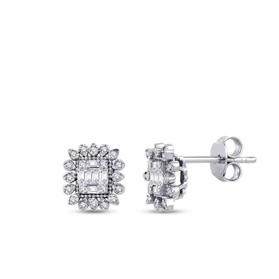 0,23 ct. Diamant Baguette Ohrringe
