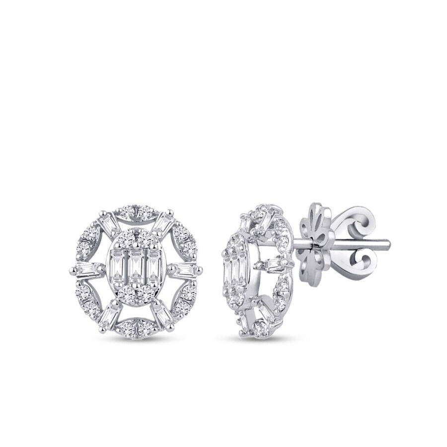 0,46 ct. Diamant Baguette Ohrringe