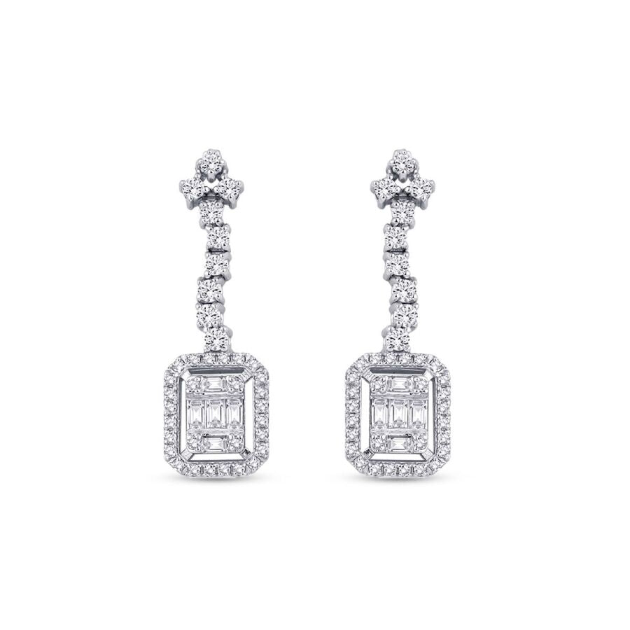 0,64 ct. Diamant Baguette Ohrringe