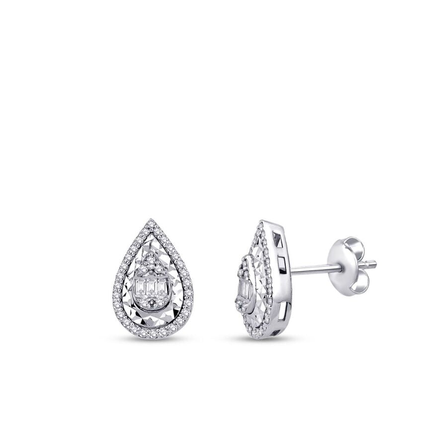 0.23 ct. Diamant Baguette Ohrringe